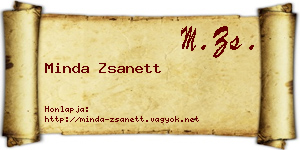 Minda Zsanett névjegykártya