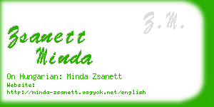 zsanett minda business card